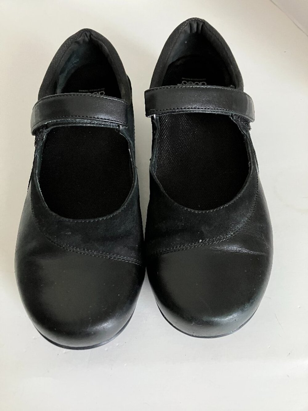 ABEO Mary Jane Shoes Size 8.5 Black Leather Orthotic Comfort Walking.